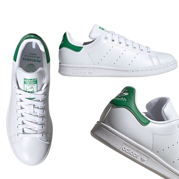 EUC Adidas Stan Smith White & Green Tennis Shoes Size 5 – 6 - Picture 1 of 8